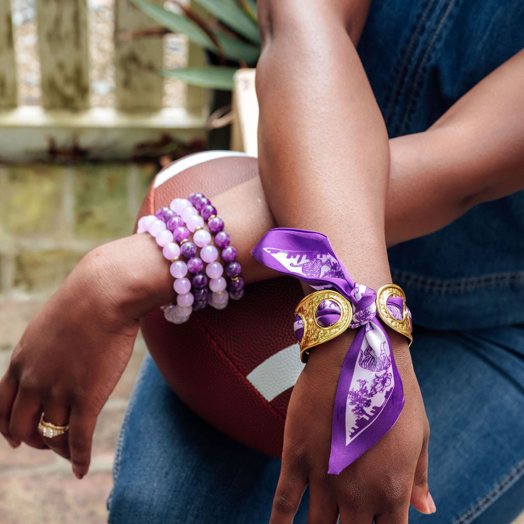 Rally Beaded Bracelet-Lilac