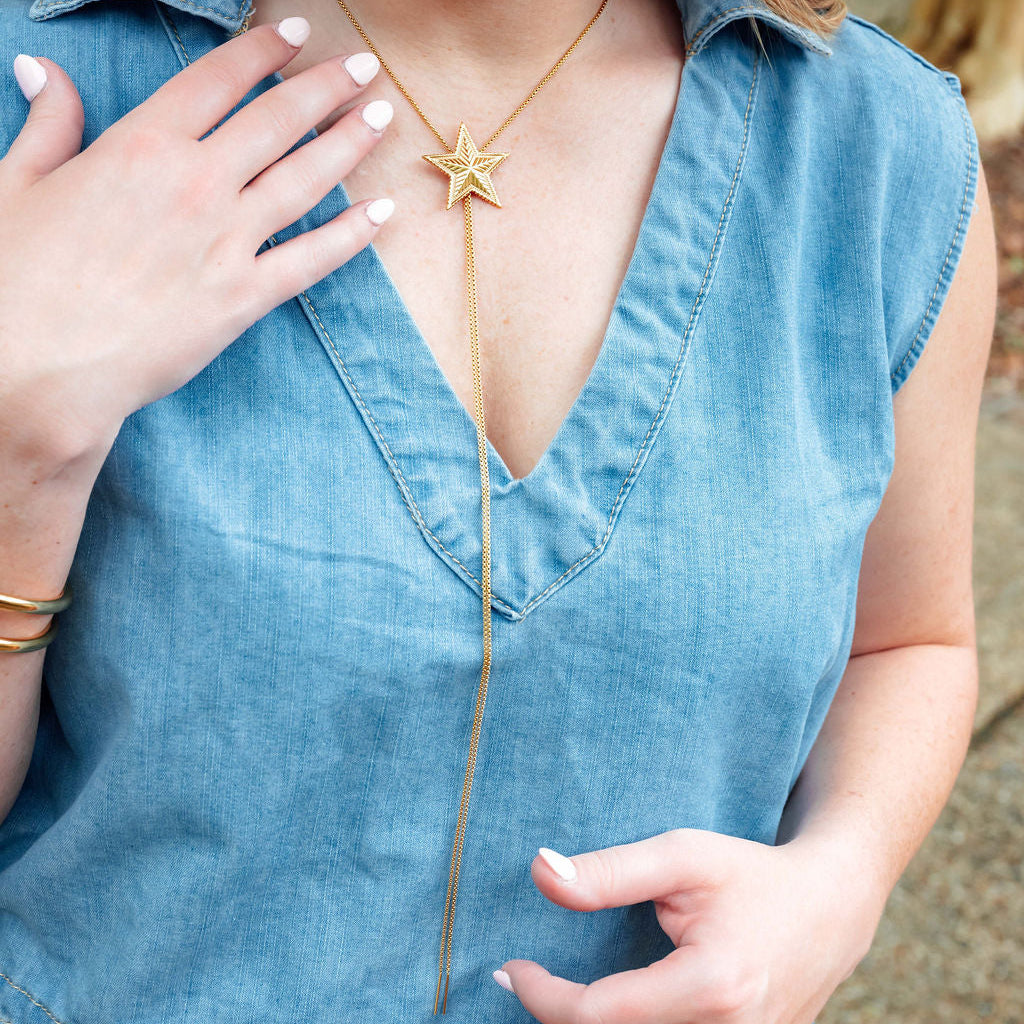 Star Bolo Tie Necklace
