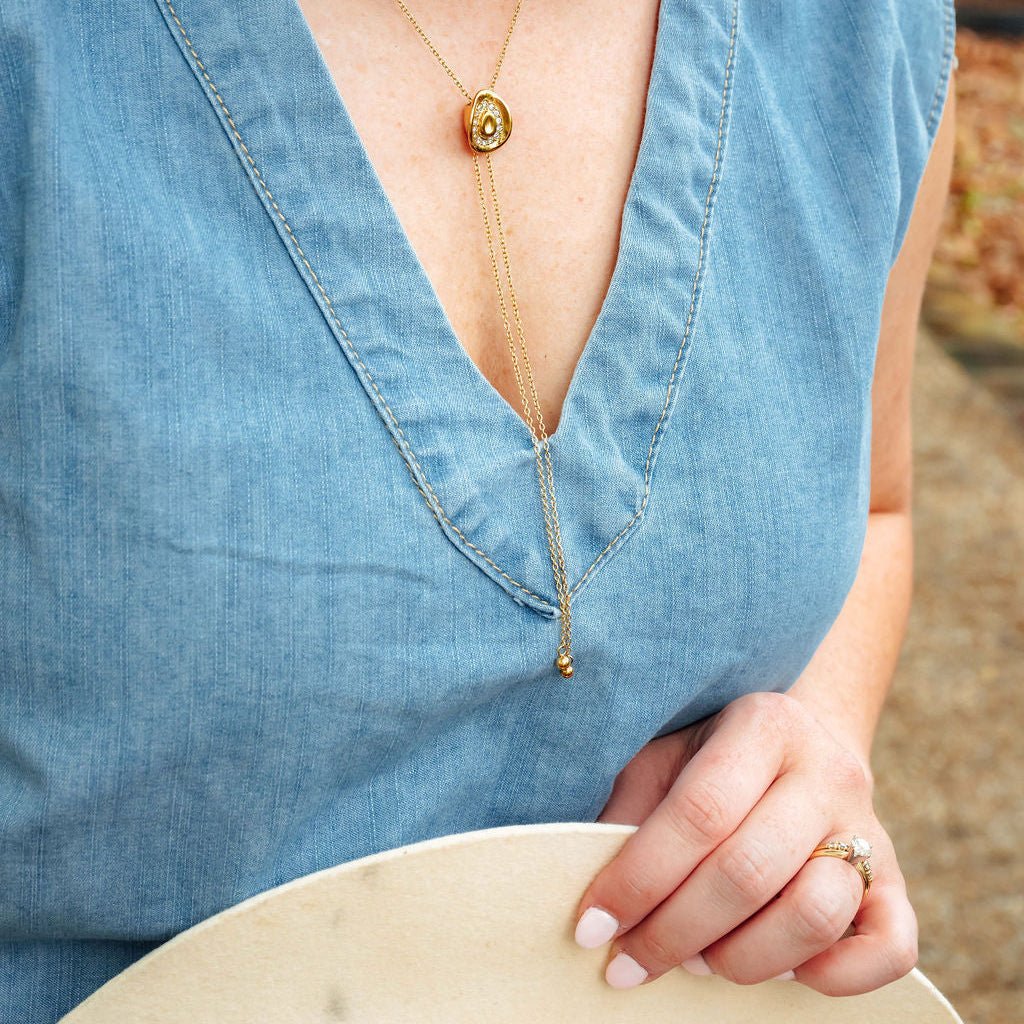 Cowboy Hat Bolo Tie Necklace