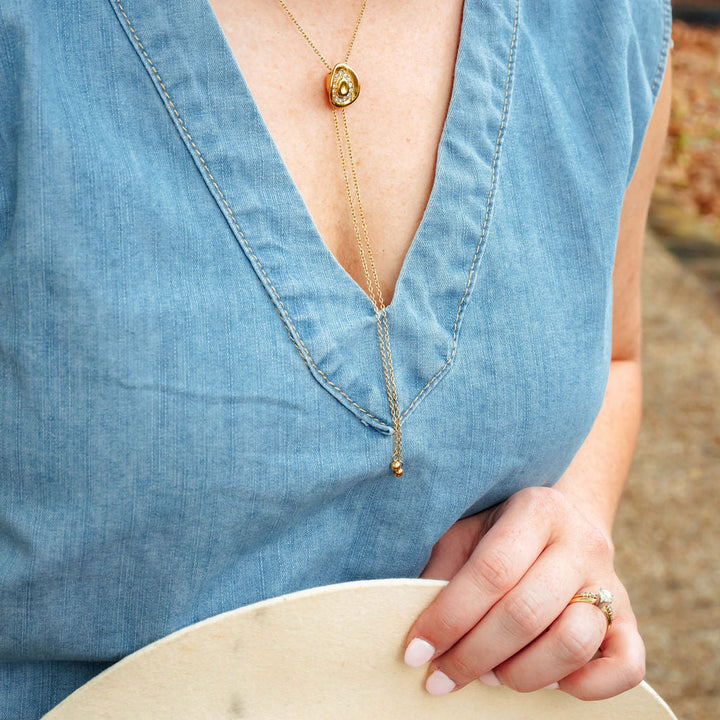 Cowboy Hat Bolo Tie Necklace