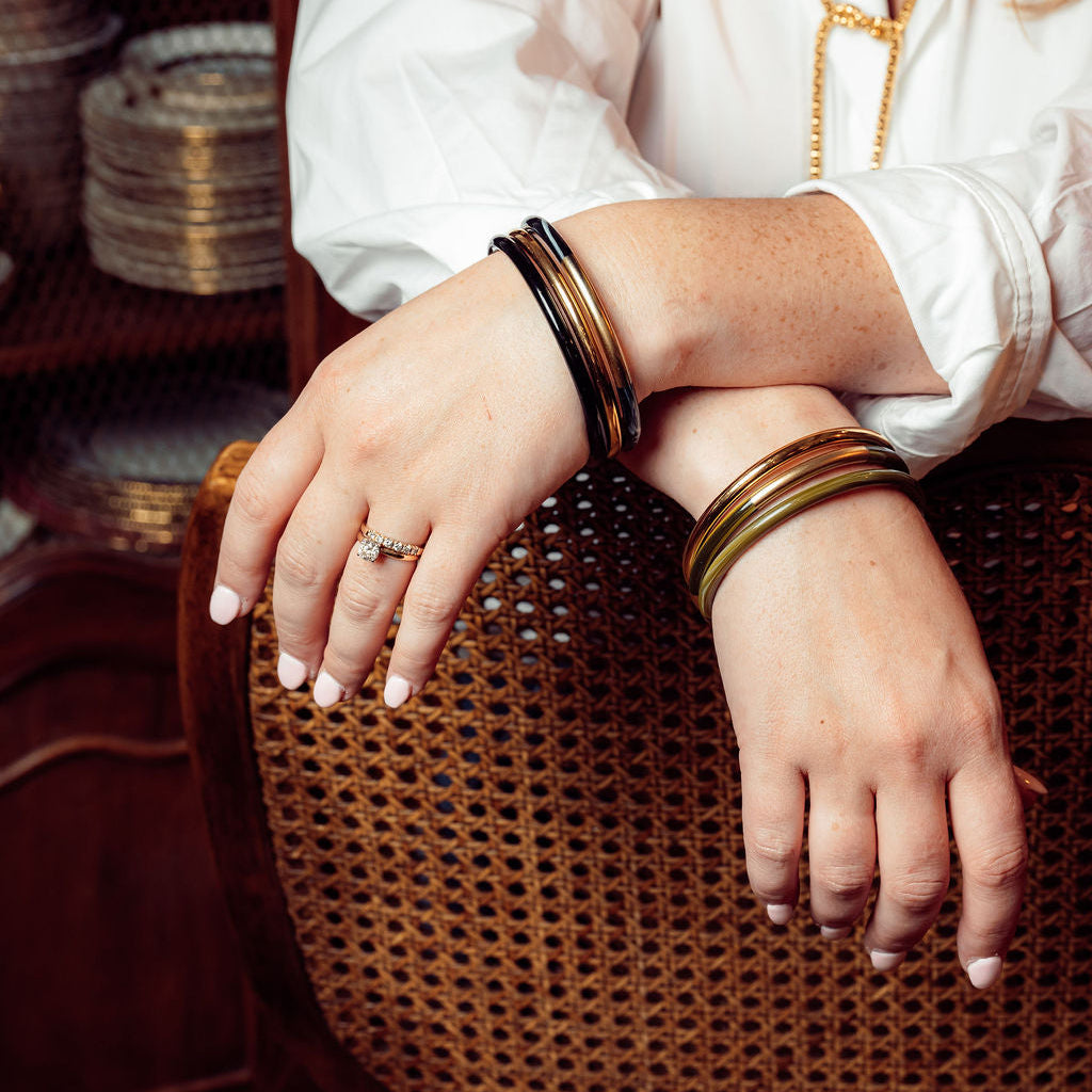 Collete Bangle Set of 3- Olive