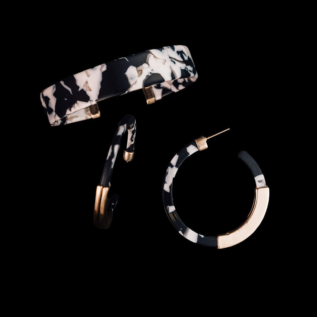 Azalea Acetate Hoop-Black