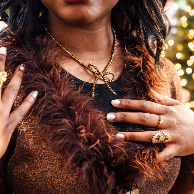 Tinsel Twist Necklace in Bronze