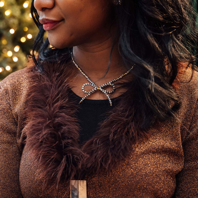 Tinsel Twist Necklace in Silver