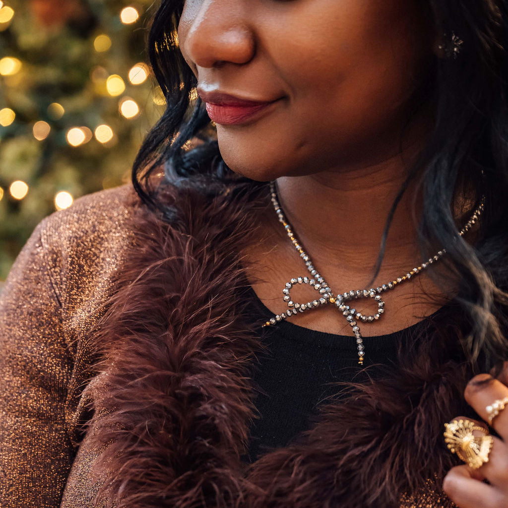 Tinsel Twist Necklace in Silver