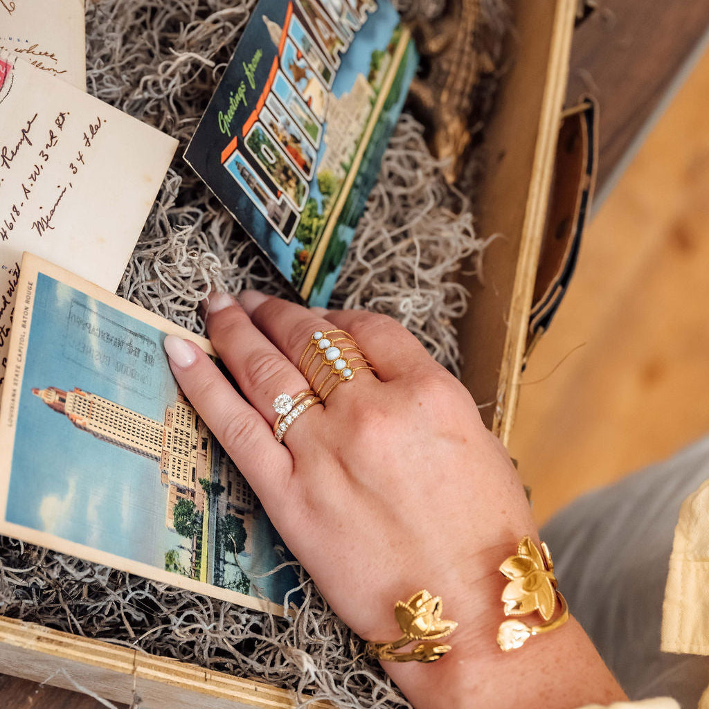 Casey Ring in Howlite