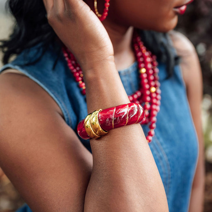 Nouveau Cuff- Red