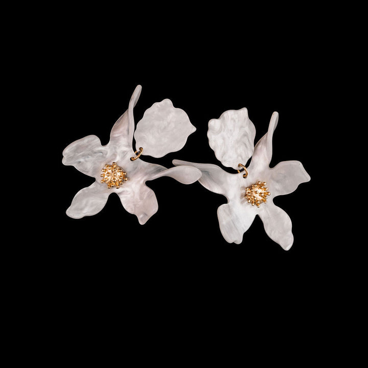 Phyllis Floral Earrings- Pearl