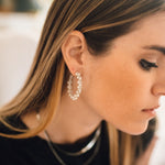 Hailie Hoop Earrings in Silver